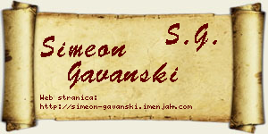 Simeon Gavanski vizit kartica